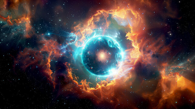 A supernova in deep space