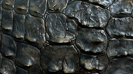 Texture of dark cracked leather. The pattern is dense yet natural looking, suitable for creating...