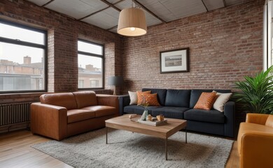Exposed Brick Loft with Vintage Accents