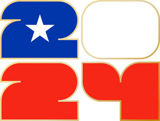 2024 with flag of Chile