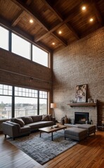 Exposed Brick Loft with Vintage Accents