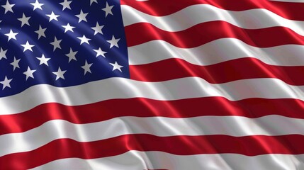 Fototapeta premium The USA flag waving. Independence Day Background.