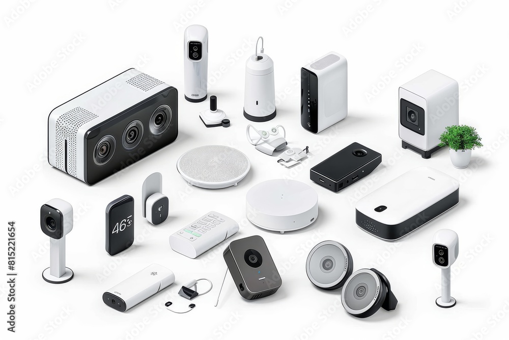 Poster enhanced dual remote monitoring via video technology ensures property security, supported by safegua