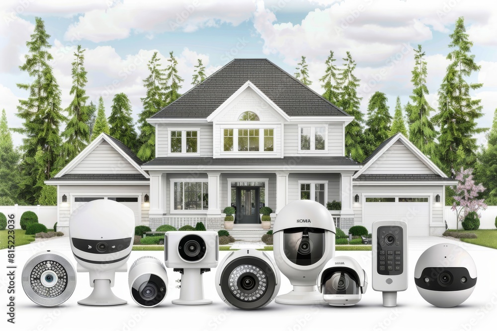 Poster watchful infrared solutions secure monitored security, transmitting signals via safeguarded cameras 