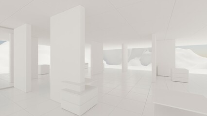 architecture interior 3d