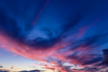 Fototapeta premium Beautiful winter sunset in Cyprus. Orange colors 1