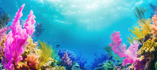 Underwater world. Coral reef in the Ocean