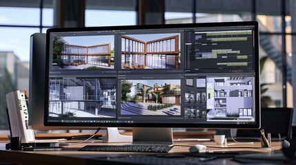 A computer screen showing various images in a grid layout