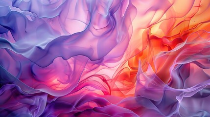 Fototapeta premium Swirling blue and purple smoke with dark accents creates a colorful, abstract background