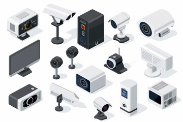 CCTV guarded security technologies synchronize with home environments, enhancing surveillance equipment for security with video technology integration.