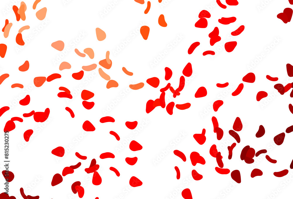 Poster light red vector backdrop with abstract shapes.
