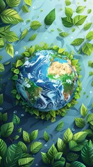 World Nature Conservation Day concept. Green Planet Earth Day or Environment day Concept. World Forestry Day.