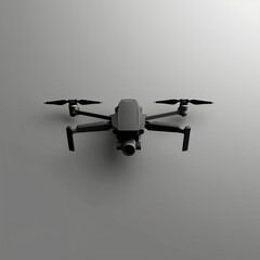 Hovering Drone Silhouette 3D Insignia Style: Sleek and Modern Technology