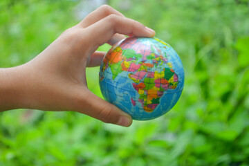 globe map in hands