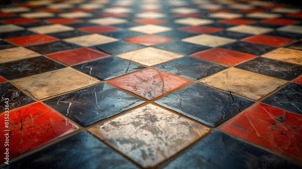 Poster pattern of orderly squares, checkered backgrounds add a touch of classic charm