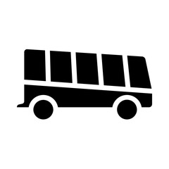 Bus Glyph Icon Design