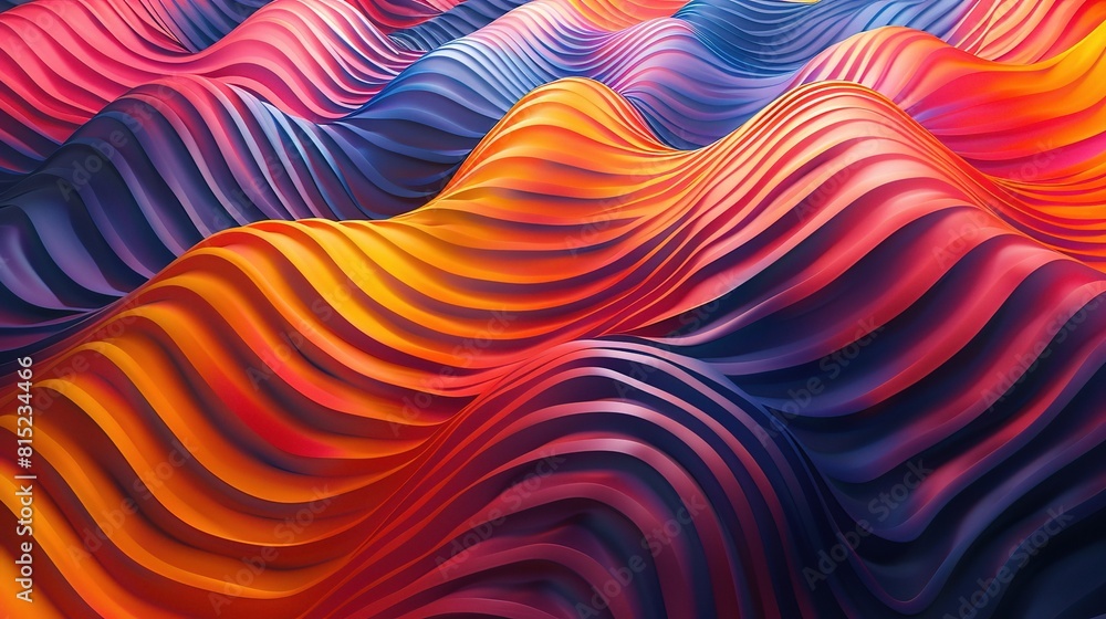 Poster abstract background with swirling lines in a vibrant color palette
