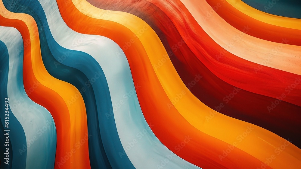 Poster abstract background with swirling lines in a vibrant color palette