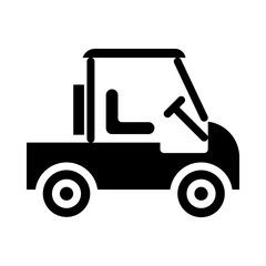 Golf cart Glyph Icon Design