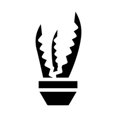 aloe vera Glyph Icon Design