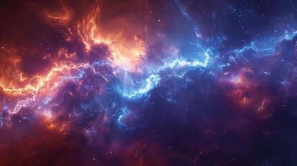 Eerie flames flicker across the inky blackness of space