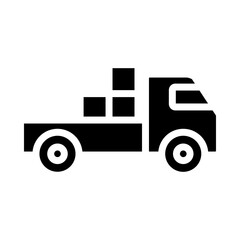 Delivery van Glyph Icon Design
