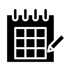 Calendar (for scheduling deliveries) Glyph Icon Design