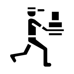Delivery person Glyph Icon Design