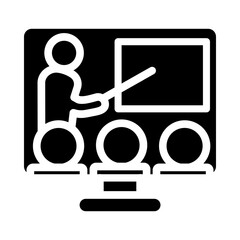 Webbased Training Glyph Icon Design