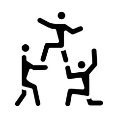 Team Building Glyph Icon Design