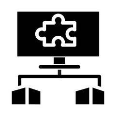 Training Modules Glyph Icon Design