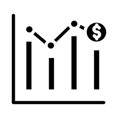 Financial Markets Glyph Icon Design