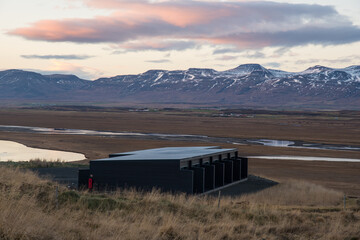 The beautiful sunrise landscape of Skagafjordur in Iceland