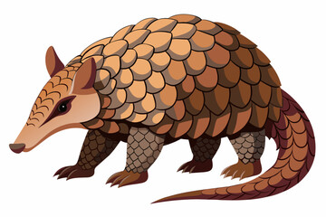 pangolin cartoon vector illustration