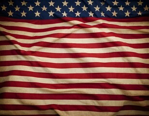 Fototapeta premium American flag on dark background with stars and usa 