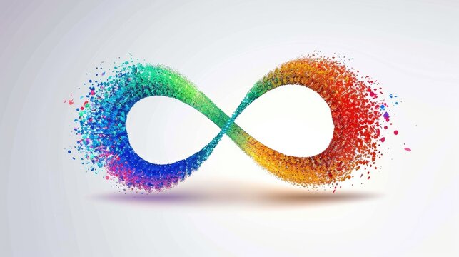 The symbol for Autism Awareness Day is like a colorful infinity sign representing the unique spectrum of autistic individuals