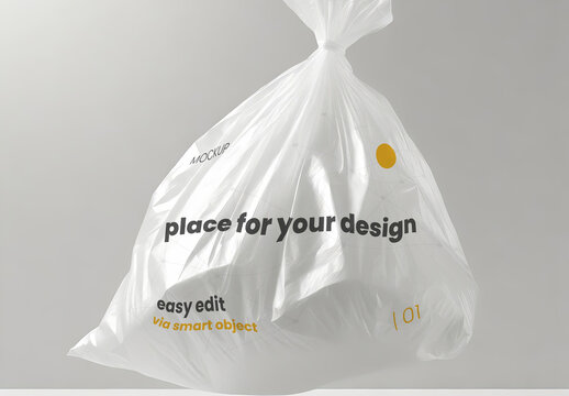 Closed Plastic Bag Mockup 02 Generative Ai