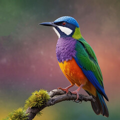 Fototapeta premium the worlds most beautiful colorful feathers bird