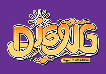 Dieng, wonosobo, Central Java, Indonesia. Travel Logo Vector EPS 10