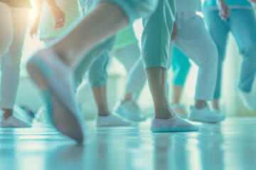 Group of unrecognizable people dancing.