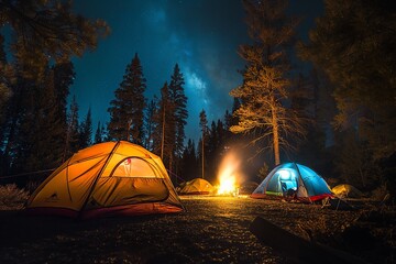 The beauty of camping under the stars.