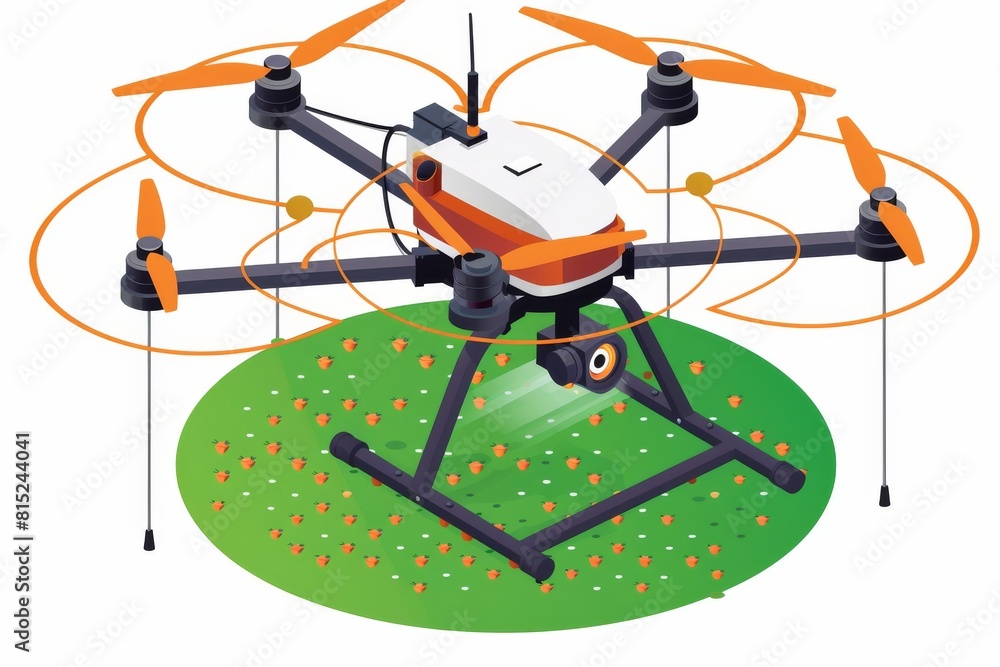 Poster monitoring technologies and agritech drones innovate farming practices in hybrid vehicle operations