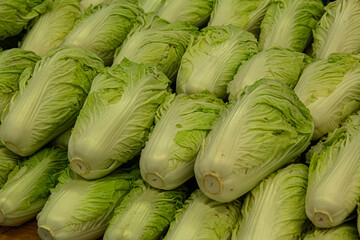 Fresh cabbage for cooking in the market