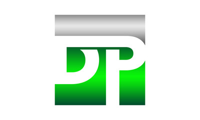 Letter DP alphabet illustration design vector