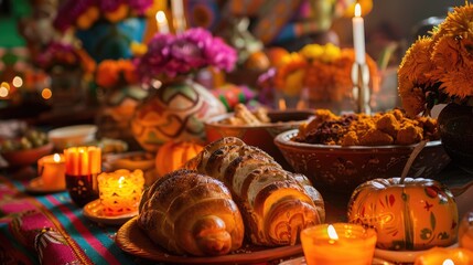 Fototapeta premium In Bolivia Ecuador and Peru people celebrate by indulging in traditional treats like guagua and colada morada guagua de pan and wawas de pan which are all popular variations of bread of the 