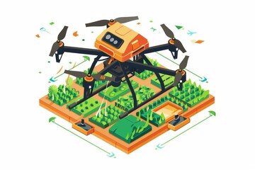 Agricultural drones with sensoric technology in aerial applications boost crop health and pest control in advanced agricultural practices