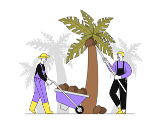 Palm oil producing vector simple