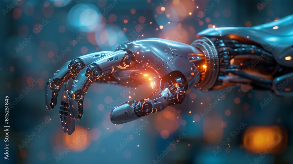 Poster the realm of robotics and automation, where machines mimic human actions, reshaping industries and e
