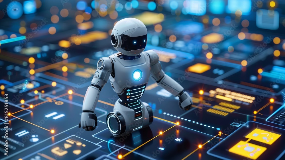 Poster the realm of robotics and automation, where machines mimic human actions, reshaping industries and e