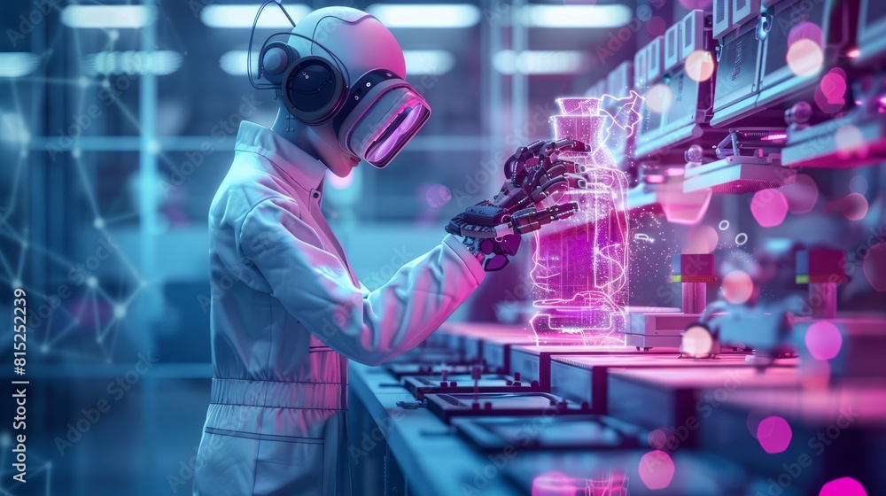 Poster the realm of robotics and automation, where machines mimic human actions, reshaping industries and e